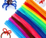 100 Scovolini colorati in Ciniglia, per Lavoretti Creativi per Bambini