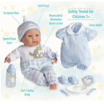 Bambola Reborn maschietto neonato con accessori e tutina