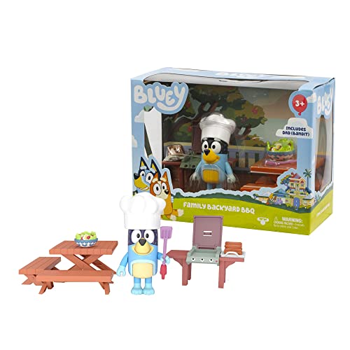 Bluey Personaggio giocattolo al Barbeque con accessori da 3 anni, playset – Giochi Preziosi