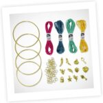 Ciondoli e fili di cotone per braccialetti bambina - Buki France