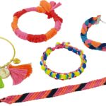 5 btraccialetti, Kit giocielli fai da te, braccialetti fosforescenti per bambine