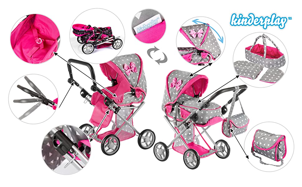 Passeggino per bambole kinderplay KP0200S