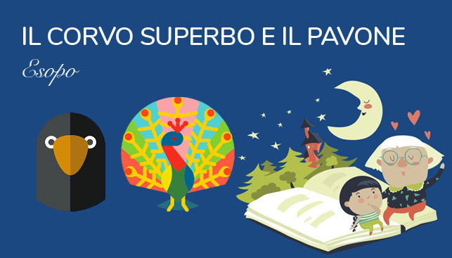 Il corvo superbo e il pavone – Esopo