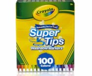 Crayola Super Tips – 100 Pennarelli Lavabili con Punta Media