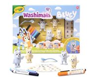 Crayola Washimals Bluey, Set di Attività con Adesivi e 4 cuccioli, 6 Pennarelli Lavabili – Gioco creativo per Bambini da 3 anni in su – 74-0253