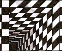 Disegno illusione ottica 3d