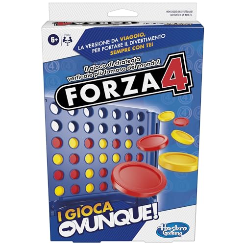 Forza 4 Gioca Ovunque, Gioco Tascabile da Viaggio per 2 giocatori – Hasbro Gaming