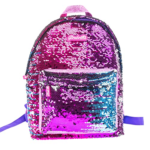 Girabrilla Nice Group Backpack Galaxy, Zaino in Paillettes Scintillante con Spalloni Imbottiti