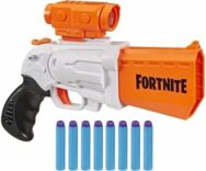 Hasbro Nerf Fortnite, SR Blaster ad azionamento a Martello, inclusi 8 dardi Ufficiali Nerf Elite