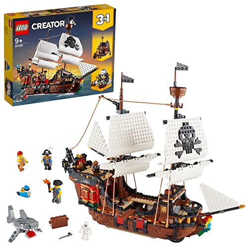 LEGO 31109 Creator Galeone dei Pirati, Set Costruzioni 3 in 1