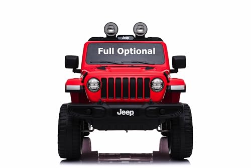 Macchina Elettrica per Bambini Jeep Wrangler Rubicon Rossa, Telecomandata, Motore Elettrico 12V – TOYSCAR