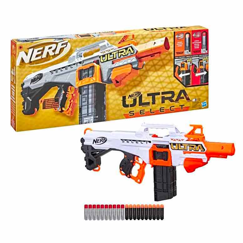 Nerf Ultra Select di Hasbro – Blaster Versatile con Precisione e Distanza, Include 20 Dardi