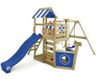 Parco giochi da giardino con altalena e scivolo, sabbiera – Wickey