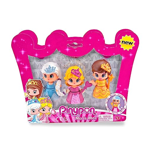 Pinypon Principesse, Set con 3 Bamboline – Famosa