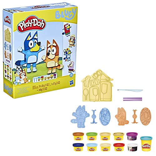 Play-Doh Bluey, con 11 vasetti di Pasta da modellare