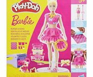 Play-Doh – Barbie Set Balze e Fiocchi, gioco di pasta modellabile e acconciature