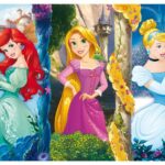 Principesse Disney, Puzzle Cenerentola, Ariel, Rapunzel, Clementoni