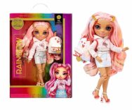 Rainbow Junior High – Kia Hart – Bambola fashion snodata rosa con accessori e zaino morbido – Età 4-12 anni