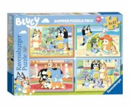 Ravensburger Puzzle Bluey, 4 Puzzle da 42 Pezzi, Età da 4 anni