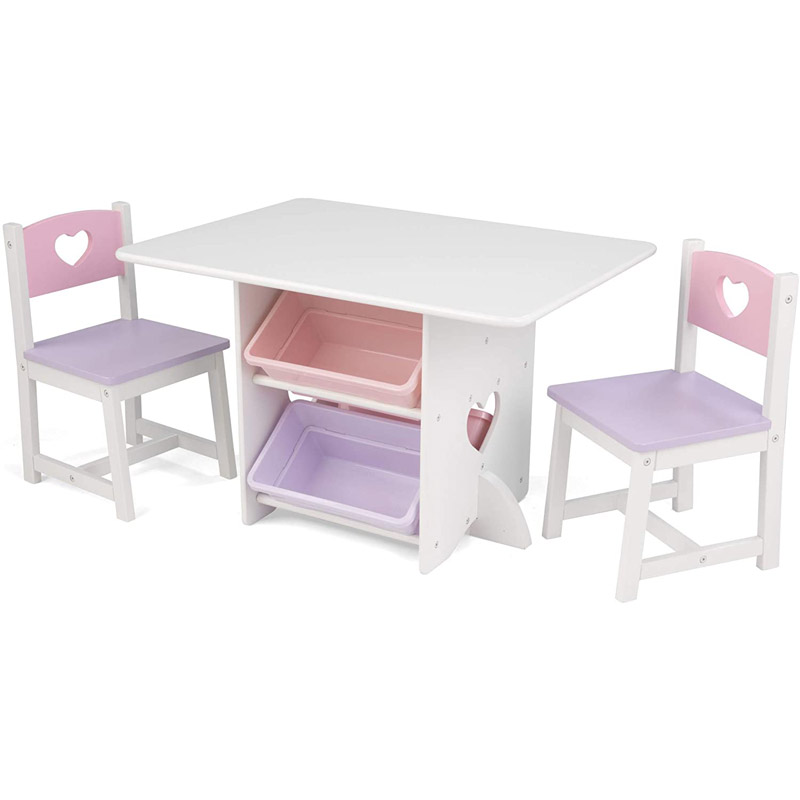 Tavolo bambine in legno con cuore – KidKraft 26913