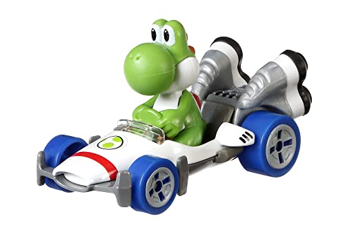 Yoshi Mario Kart Macchinina per Bambini da 3 Anni – Hot Wheels